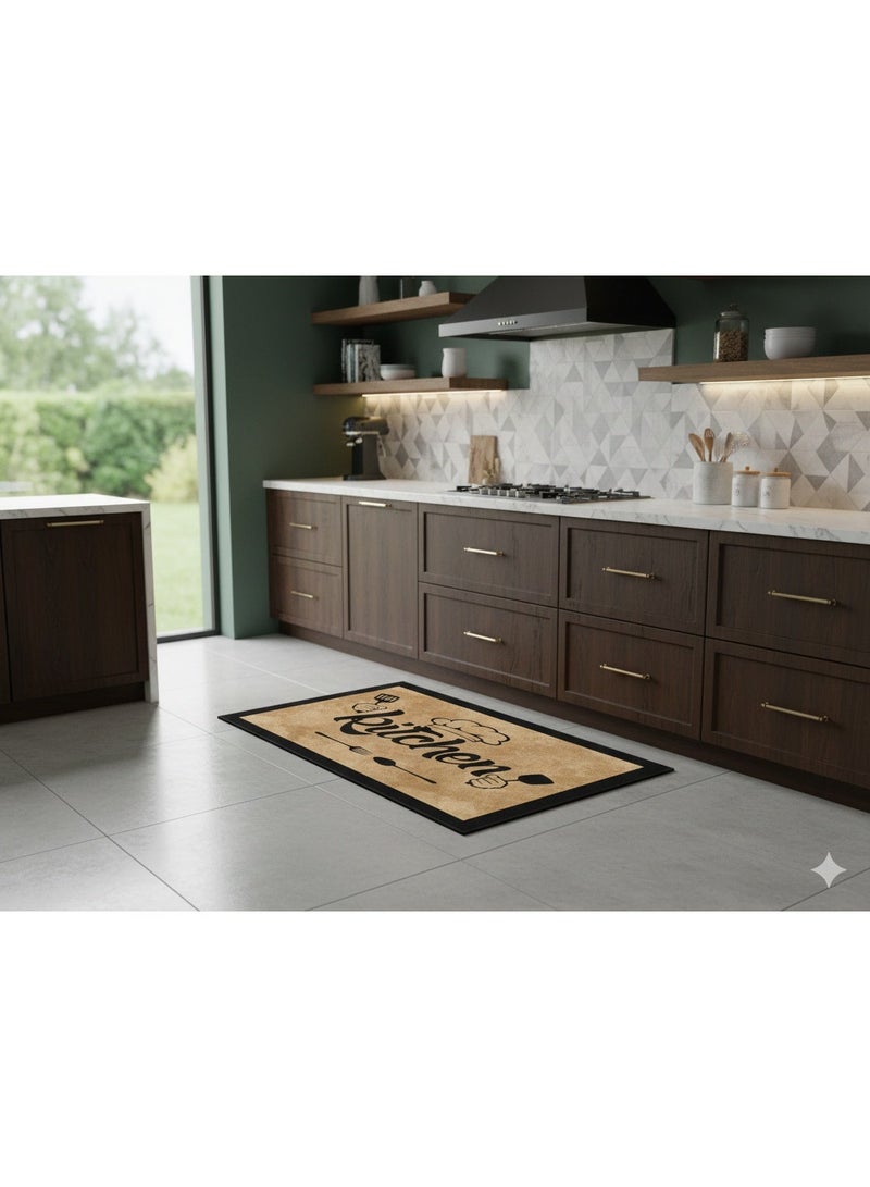 Modern 3D Kitchen Runner Rug - 120x180 cm - Non-Slip Dots Backing - Washable - Creative "Kitchen" Design - Image 2